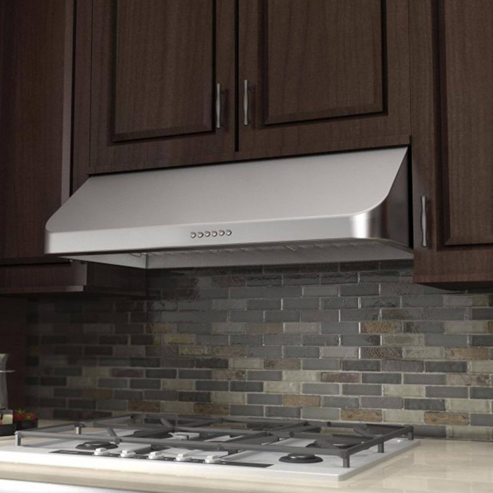 Alt View 6. ZLINE - 36" Externally Vented Range Hood - Brushed Stainless Steel.