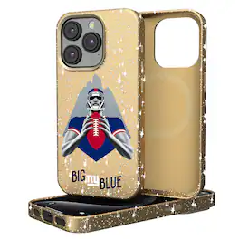 Keyscaper - NFL - New York Giants 2024 Illustrated Limited Edition Bling iPhone Case - 14 Pro - Gold
