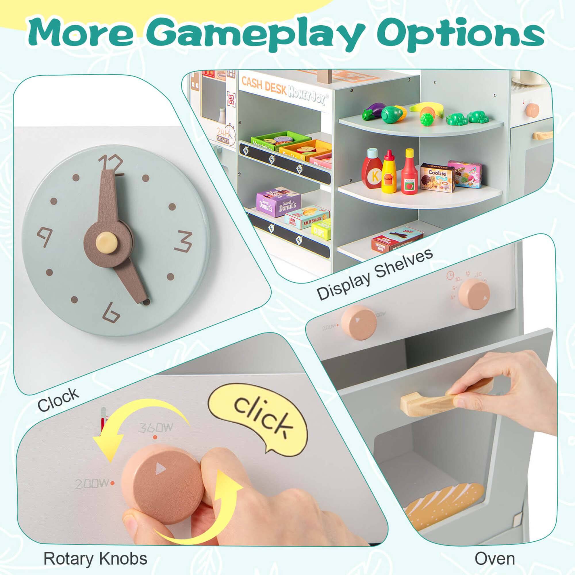 More Gameplay Options

- Clock
- Display Shelves
- Rotary Knobs
- Oven