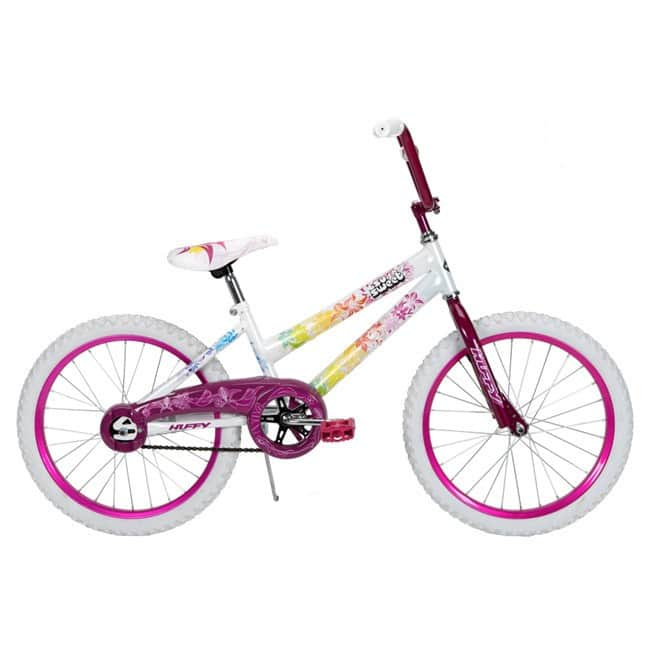 Huffy pink and online white bike