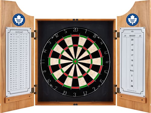 Trademark Global Toronto Maple Leafs Solid Wood Dart Cabinet Brown Nhl7000 Tml Best Buy