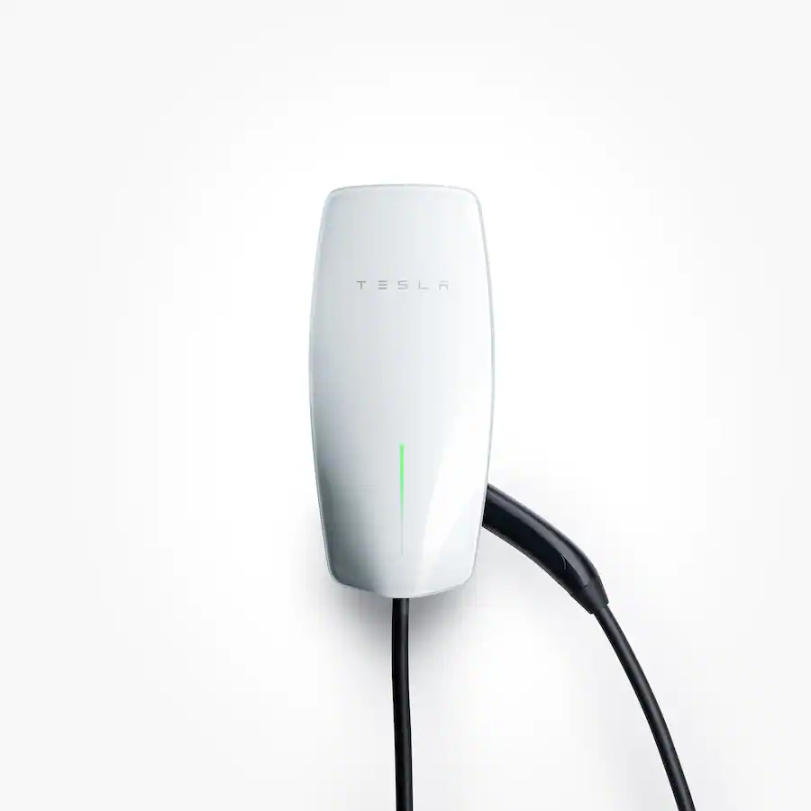 Tesla Universal Wall Connector Level Hardwired Electric Vehicle (EV) Charger – up to 48A– 24’ White