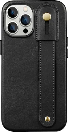 Front. SaharaCase - FingerGrip Series Case for Apple iPhone 14 Pro Max - Black.