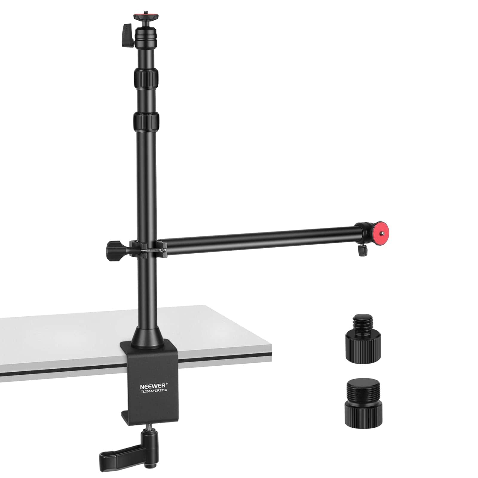 Neewer - Camera Desk Mount with Overhead Arm & C-Clamp