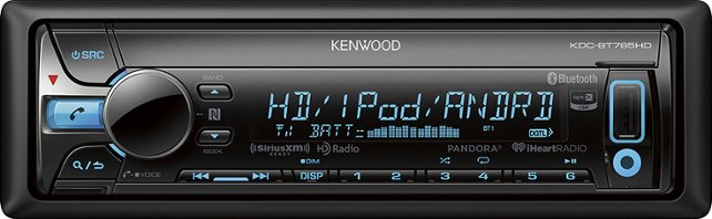 Kenwood - CD - Built-In Bluetooth - Built-In HD Radio - Apple® iPod®- and Satellite Radio-Ready - In-Dash Deck - Black - Front Zoom