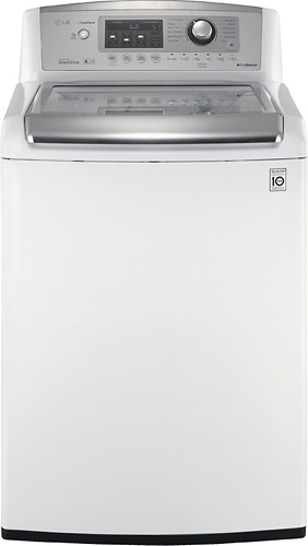  LG - 4.7 Cu. Ft. 12-Cycle Ultra-Large Capacity High-Efficiency Top-Loading Washer - White