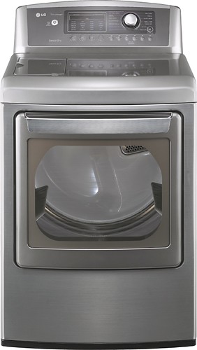  LG - SteamDryer 7.3 Cu. Ft. 14-Cycle Ultra-Large Capacity Steam Electric Dryer - Graphite Steel