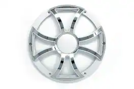 Wet Sounds - REVO 10 XS-W-SS GRILL White w/ Stainless XS Open Style Grill for the REVO 10 Inch Marine Subwoofer - Black/Gray