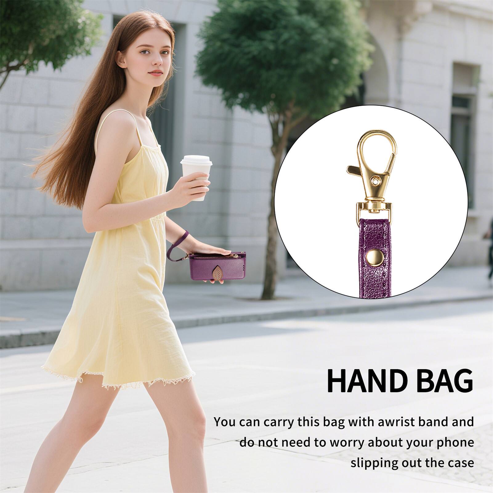 HAND BAG

You can carry this bag with a wrist band and do not need to worry about your phone slipping out the case