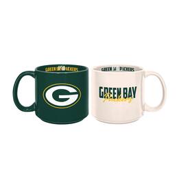 Logo Brands - Green Bay Packers 2-Pack 15oz. Stackable Mug Set - Multicolor