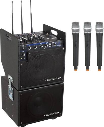 Front Standard. VocoPro - Traveler-II Battery-Powered PA System - Black.