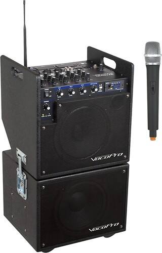 Angle Standard. VocoPro - Traveler-1 Battery-Powered PA System - Black.