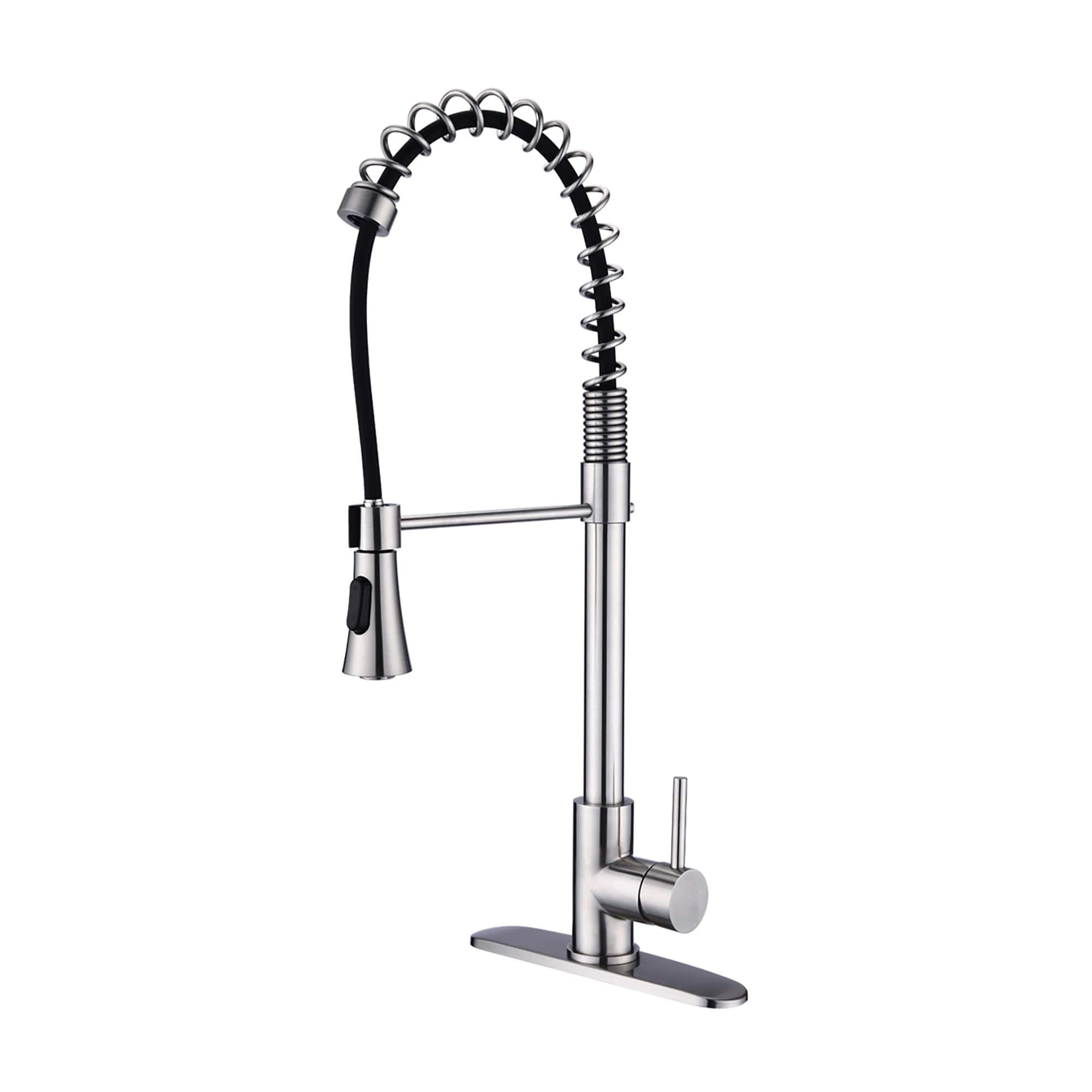 Single Handle Commercial Modern Spring High Arc Kitchen Faucet Water Filter System Bends as You Want