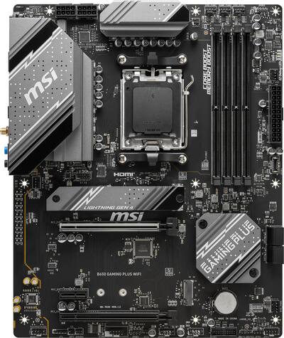MSI B650 GAMING PLUS WIFI (Socket AM5) AMD B650 ATX DDR5 Wi Fi 7 MSI B650 GAMING PLUS WIFI (Socket AM5) AMD B650 ATX DDR5 Wi Fi 7