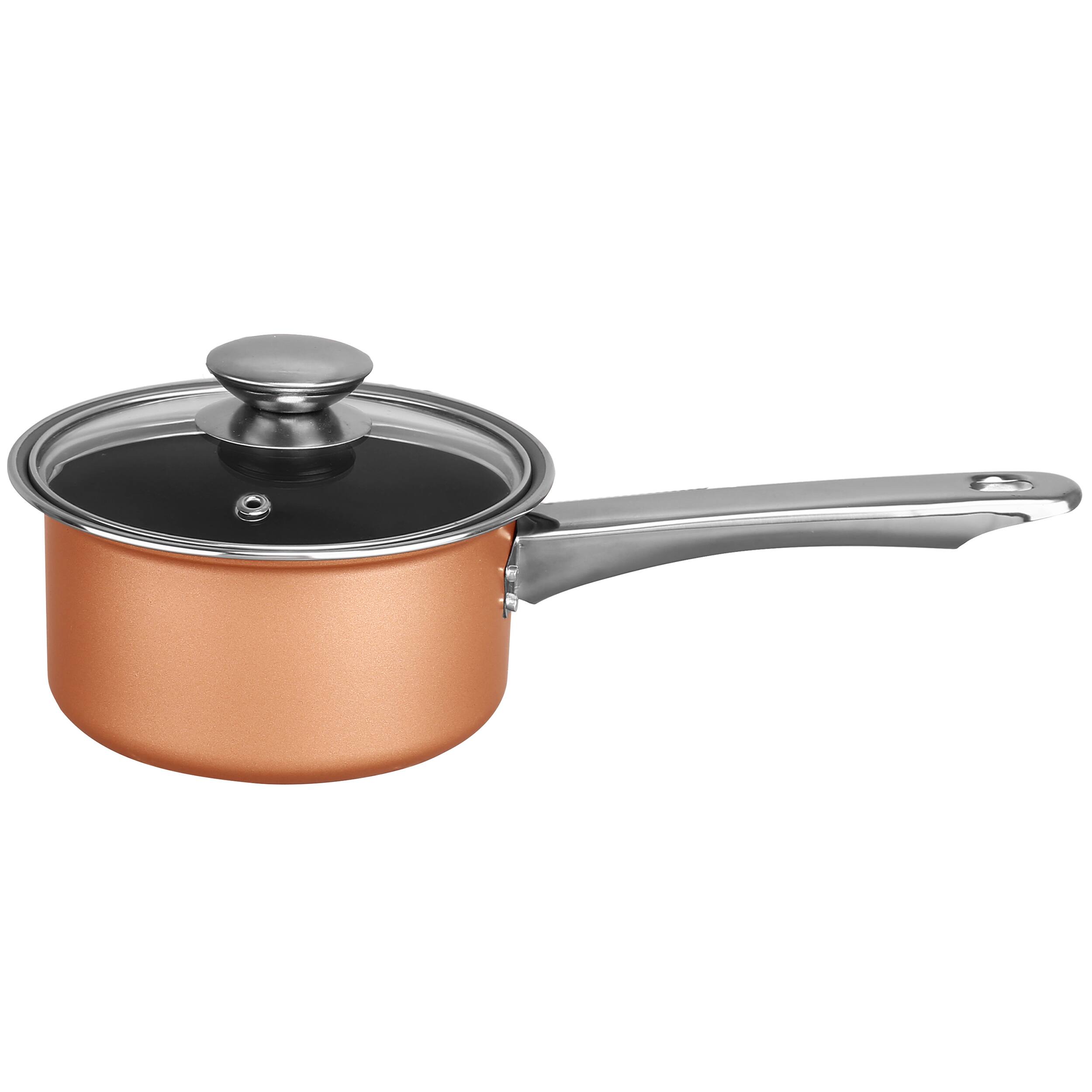 Alt View 3. Brentwood - Brentwood 9 Piece Aluminum Non Stick Cookware Set in Copper - Copper.