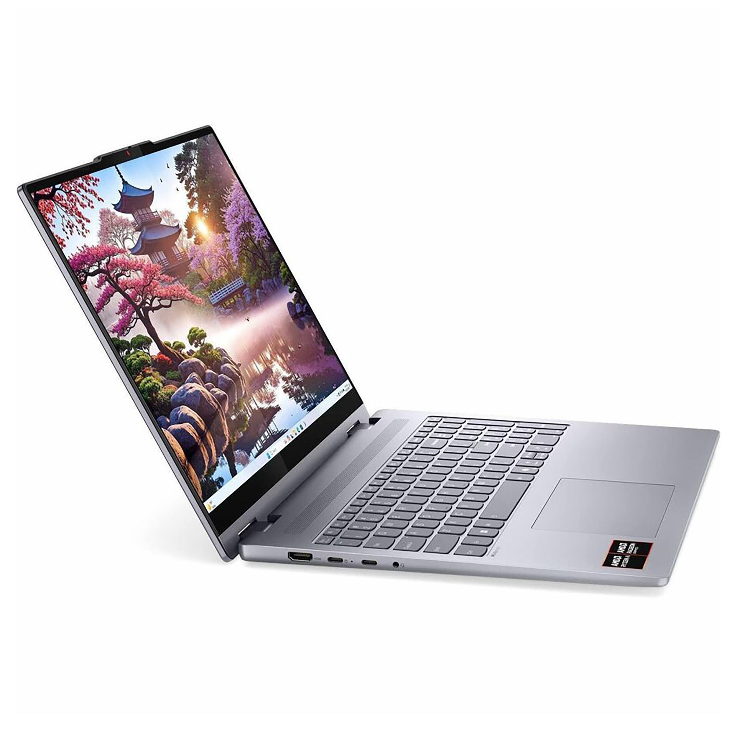 Alt View 5. Lenovo - IdeaPad 5 2-in-1 16" Touchscreen Copilot+ PC Laptop - AMD Ryzen AI 5 with 16GB Memory - 1TB SSD - Luna Grey.