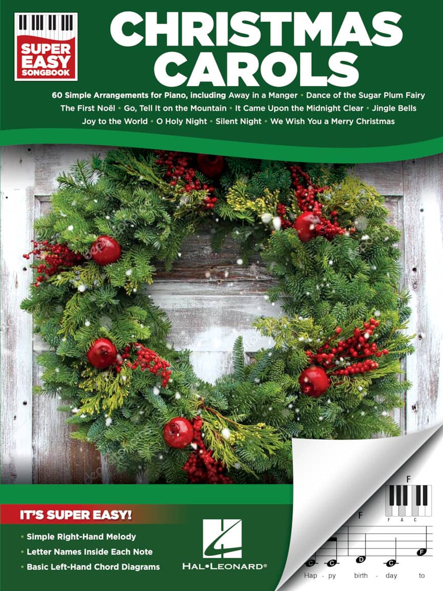 Hal Leonard - Christmas Carols Super Easy Piano, Beginner Collection, Holiday Favorites