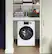 Alt View 10. GE - 2.4 Cu. Ft. High-Efficiency Front Load Washer and Electric Condenser Dryer Combo with Steam and Sanitize - White.