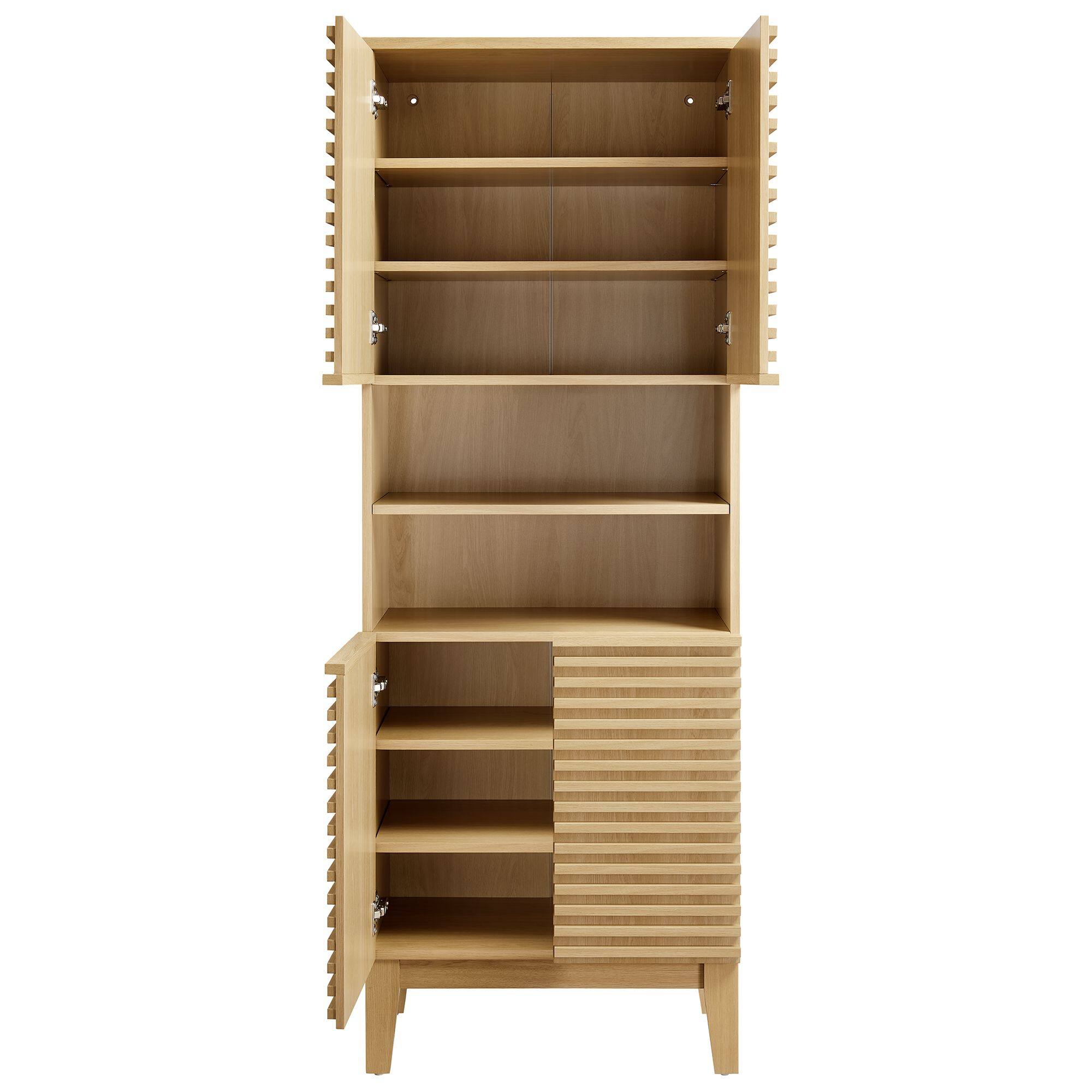 Alt View 5. Modway - Render Tall Bathroom Storage Cabinet by Modway - Oak.