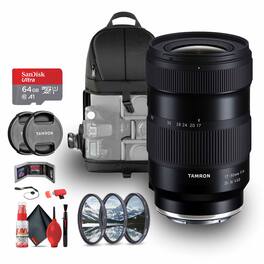 Tamron - 17-50mm f/4 Di III VXD Lens for Sony E Bundle with Accessories - Black