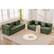 Angle. KERDOM - L-Shaped Corduroy Couch Chaise Lounge, 78'' Foldable Sofa Bed 2pcs Combined, Spliced Block Modular Sectional Sponge Sofa - Olive Green.