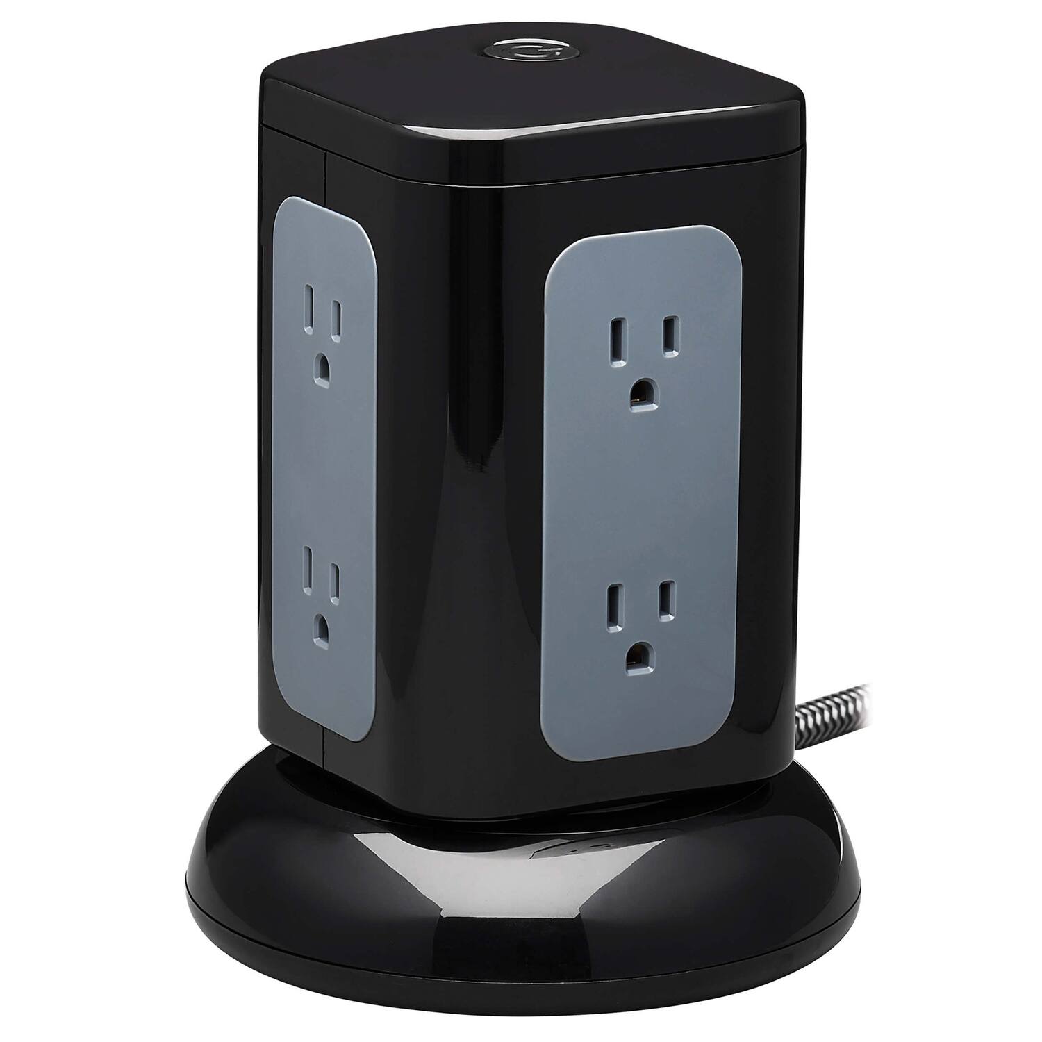 Left. Tripp Lite - Tripp Lite By Eaton Tlp606uctower Protect It! 1,800-joules Surge Protector Tower, 6 Outlets With 4 Usb Ports - Black.