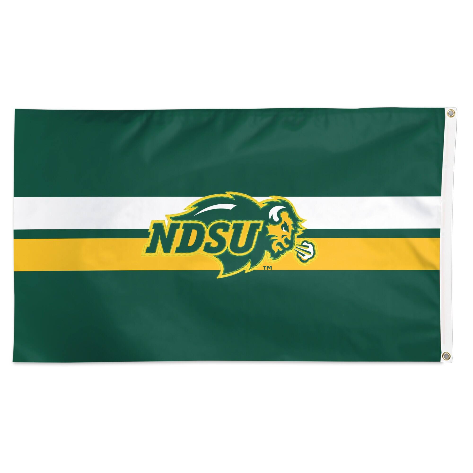 Alt View 1. WinCraft - NDSU Bison 3' x 5' Applique Flag - Multicolor.