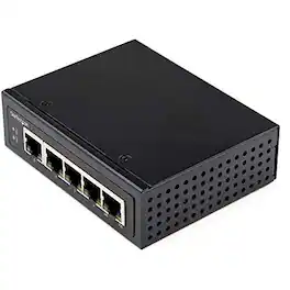 Startech - Industrial 5 Port Gigabit PoE Switch 30W - Black
