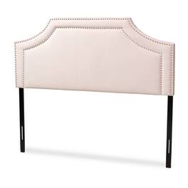 Baxton Studio - Avignon Modern and Contemporary Velvet Fabric Upholstered Queen Size Headboard - Light Pink