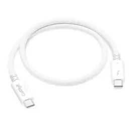 CalDigit - 1.64' 240W Thunderbolt 4 USB-C Braided Pro Cable, White