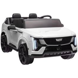 Ropilly - 2-Seater Ride on Truck 12V Cadillac Escalade IQ 2025 Kids Electric Car with Remote Control White
