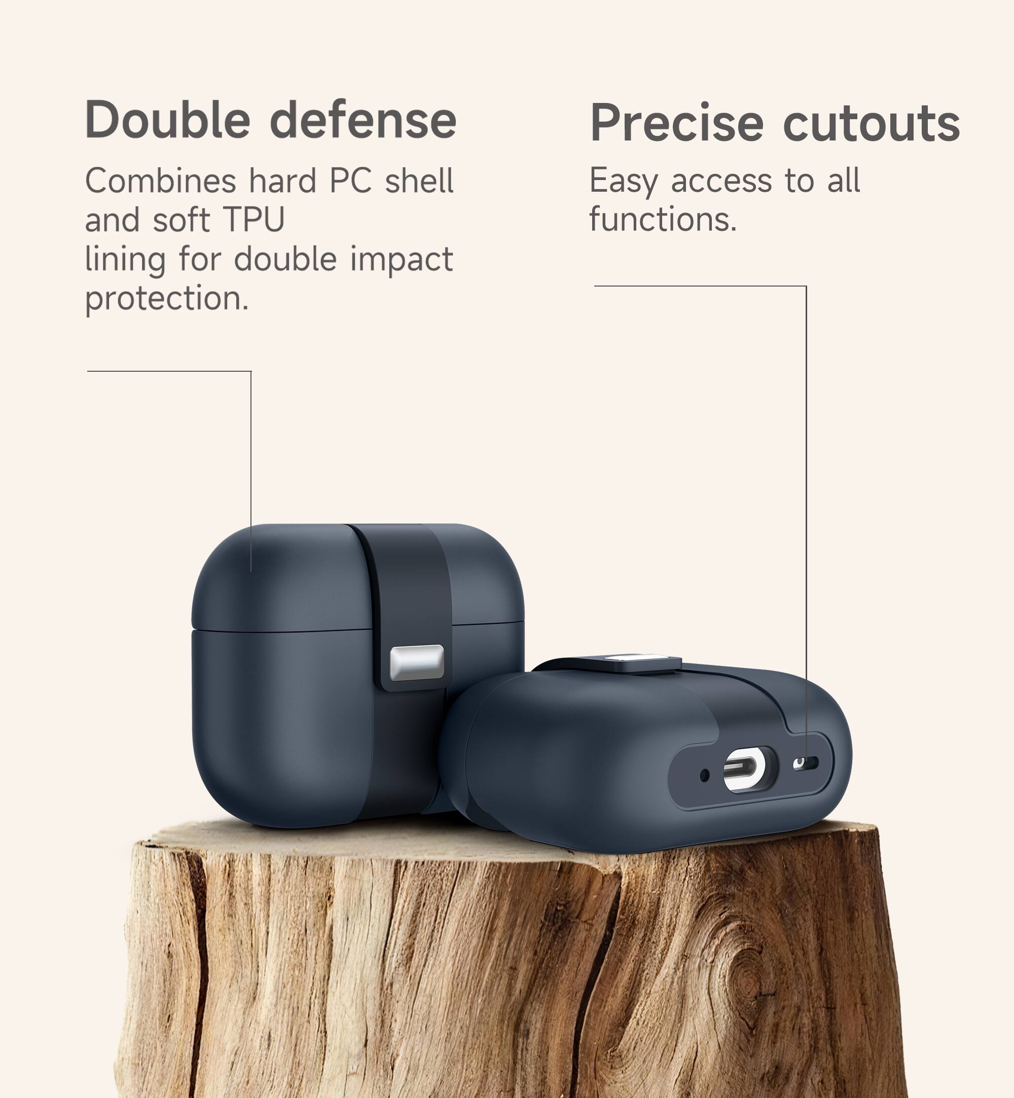 Double defense Combines hard PC shell and soft TPU lining for double impact protection. Precise cutouts Easy access to all functions.