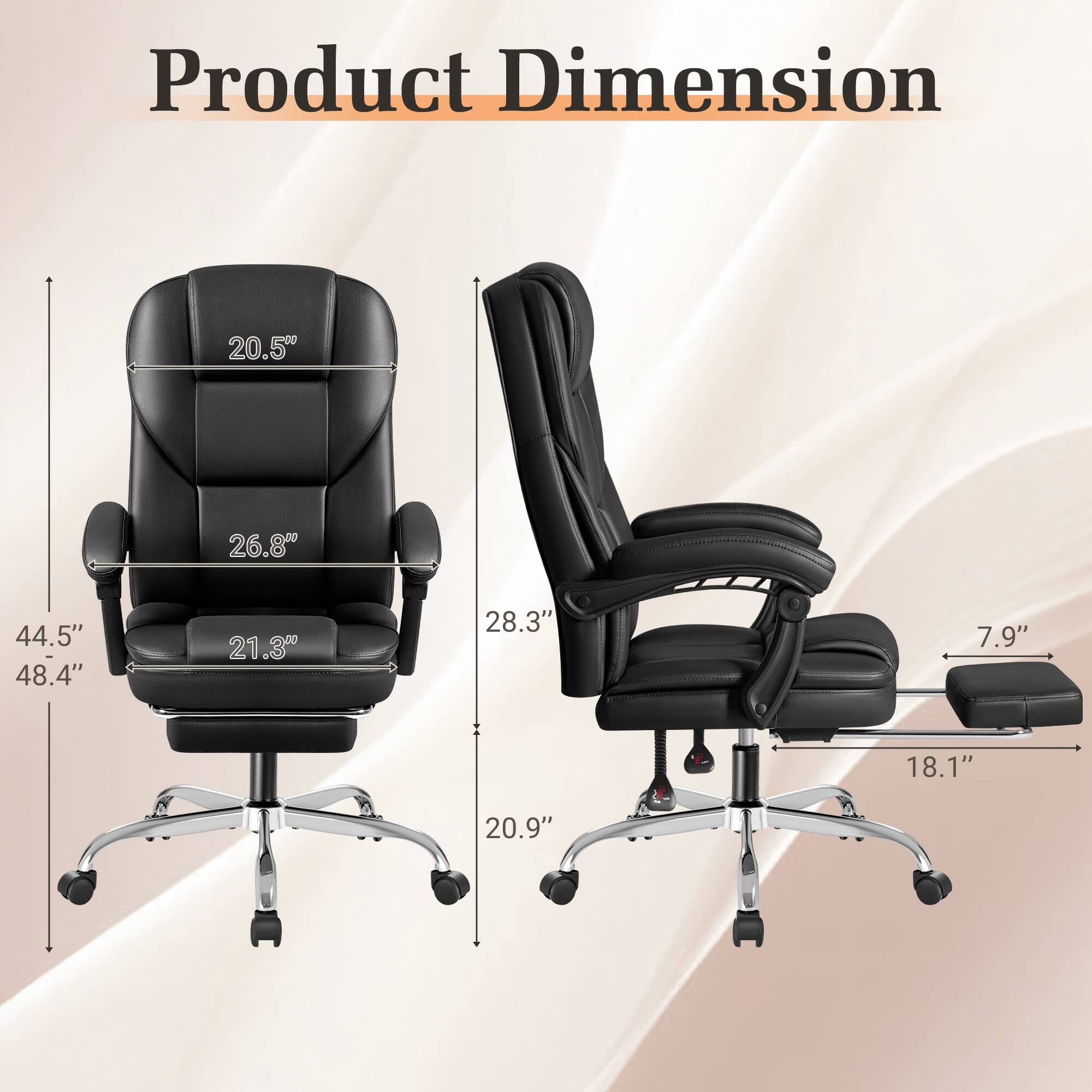 Product Dimension  
20.5"  
26.8"  
44.5" 48.4"  
21.3"  
28.3"  
7.9"  
18.1"  
20.9"