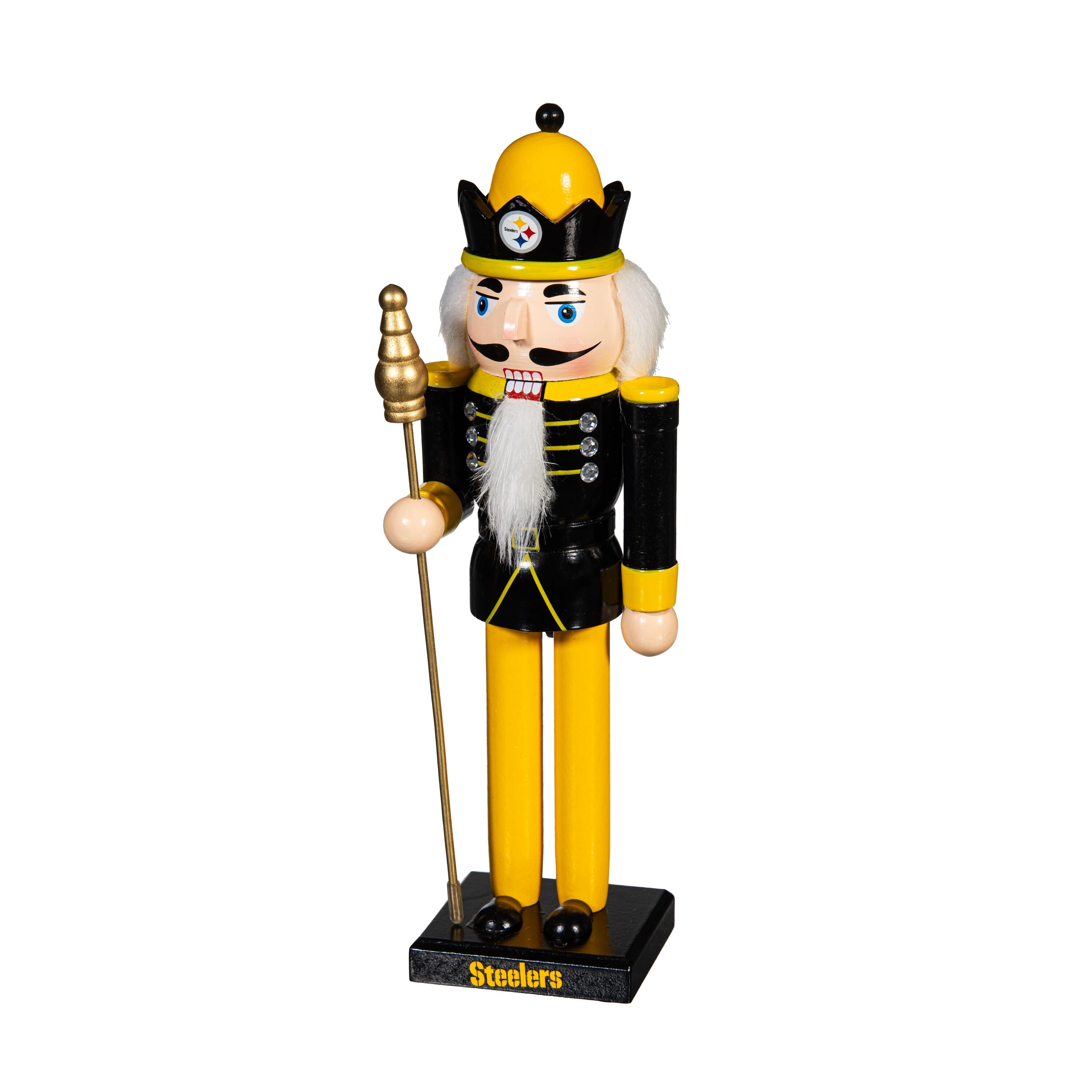 Evergreen Enterprises - Pittsburgh Steelers 12" Wooden Nutcracker Statue - Multicolor