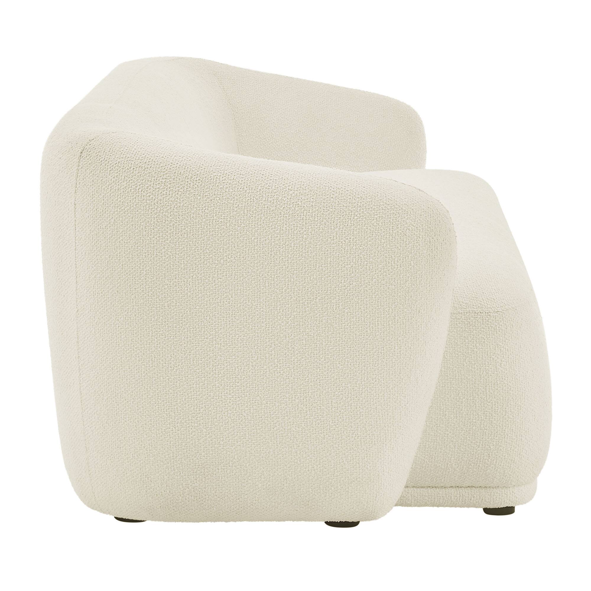 Back. Modway - Monica 88 Inch Boucle Fabric Sofa by Modway - Cream.