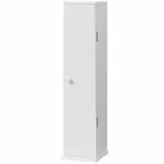 Front. Gymax - Gymax Toilet Tissue Storage Tower Bathroom Storage Floor Cabinet w/ 4 Shelves - White.
