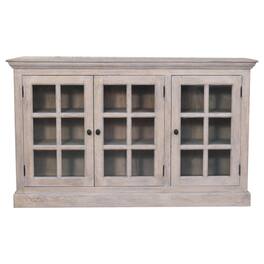 Artisan Furniture - Solid Wood Triple Glazed Cabinet - stone wash