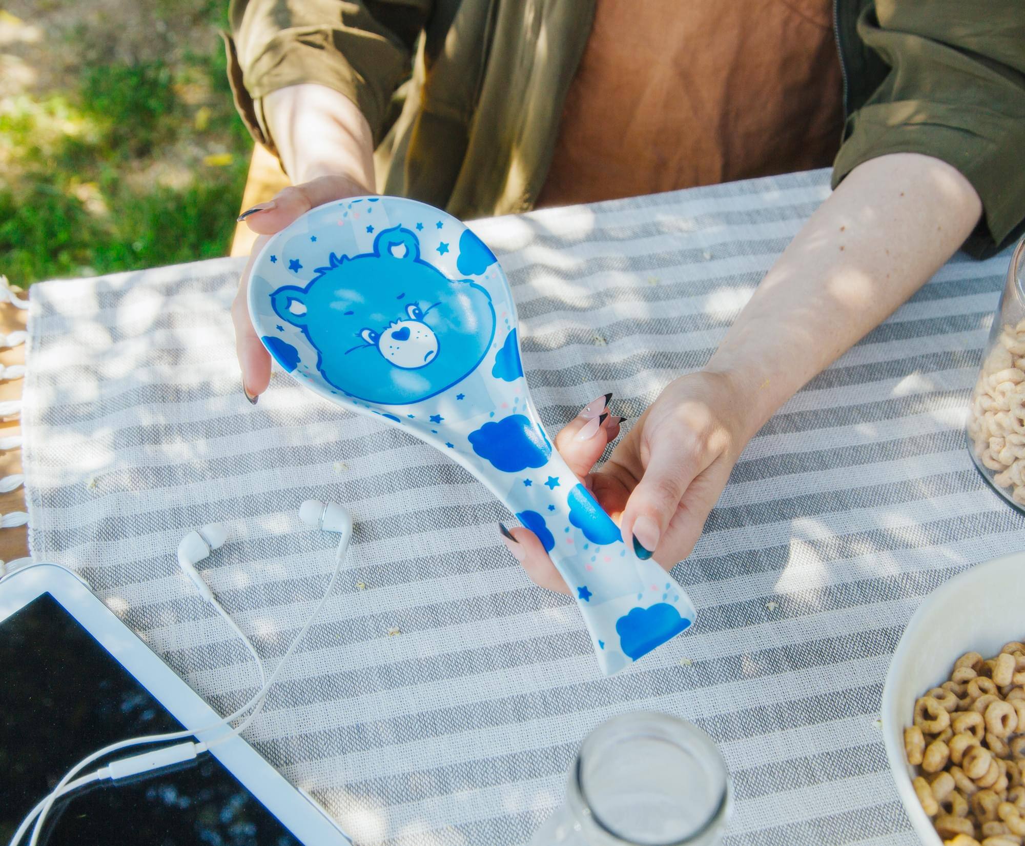 Alt View 5. Silver Buffalo - Care Bears Grumpy Bear Ceramic Spoon Rest Holder - Blue.