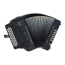 Hohner - Compadre E, A, D 3-Row Diatonic Accordion (Black) with Gig Bag