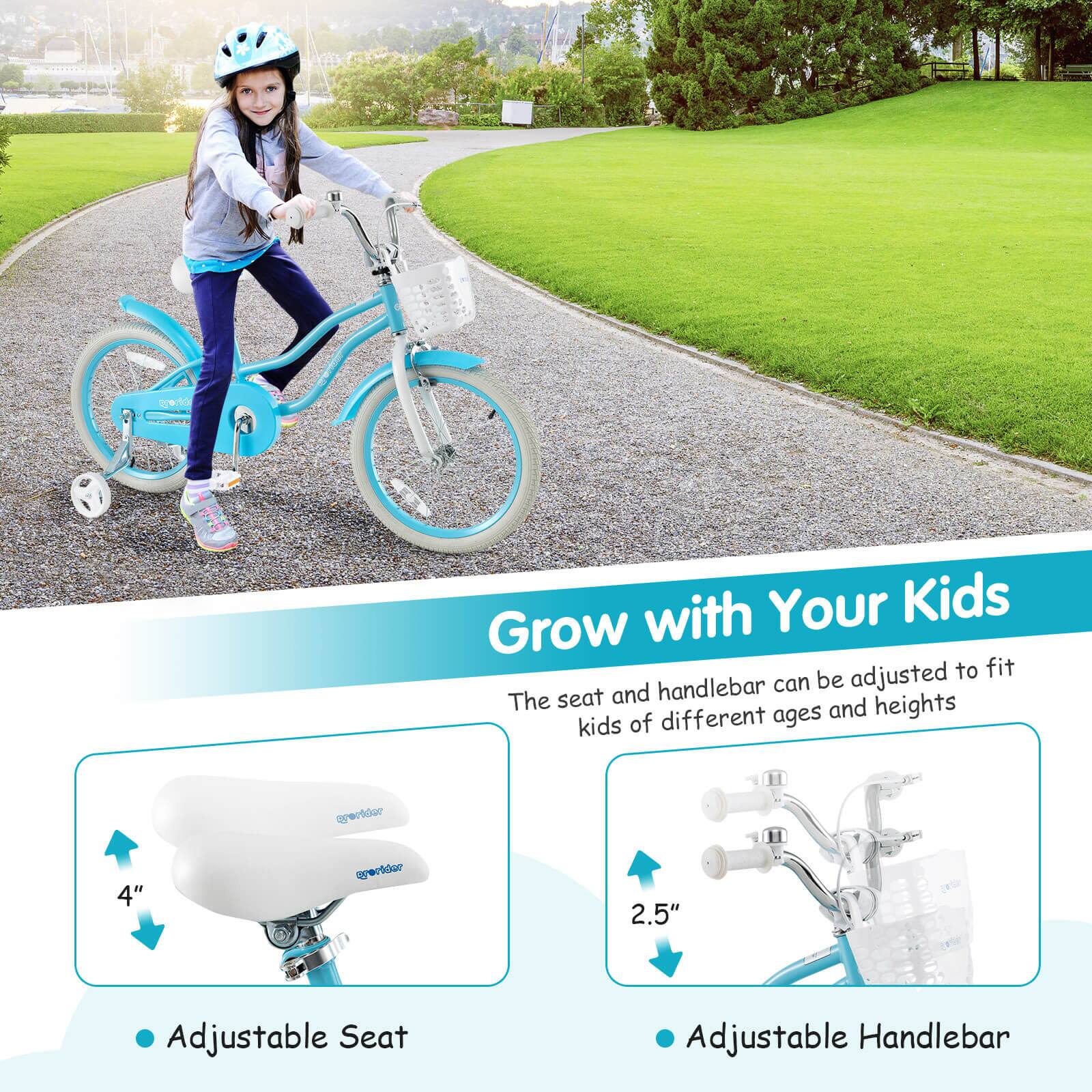 Grow with Your Kids

The seat and handlebar can be adjusted to fit kids of different ages and heights

- Adjustable Seat
  - 4"

- Adjustable Handlebar
  - 2.5"