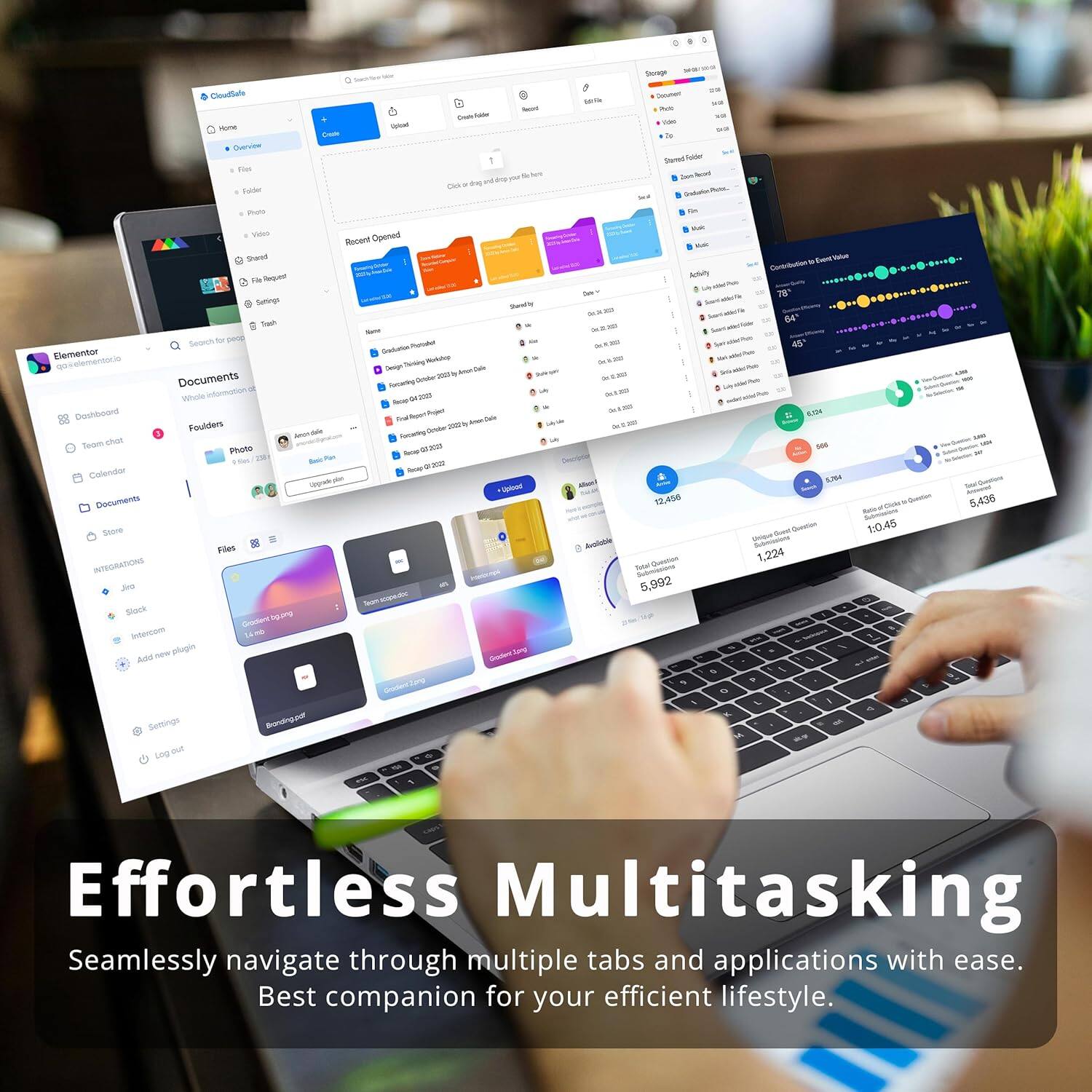 - Canlate - Tarvee TH Fotbe - - I - - 1 - sun ce .u - THA - 2n - - - - Sured - Tan Noad Satun -u Vs Opened Recont Saut i. Teoeo Setings SAurs -ah - Seaech - pere - Elementer n -cetemenac - - - Documents - - * Socering Whele aoraton - - Dohhornd Toe - Foulders - . - - Tcany - Seciom mun Phutte - anus 1E - - - - Ceenddor - - -om Documents Ssore Files INTEGRATIONS - Shack Gronier Inderciam - plugis  Su A Sentings no Leg m - - - - Er Conbributiom 1 Iotieity  Te  - . 64 - 4 - I - - - I8A - - L 12,456 Sued - 1:0.45 Go  S 1,224 E 5,992  & 1 - 8 - Y - L - 5,436 Effortless Multitasking Seamlessly navigate through multiple tabs and applications with ease. Best companion for your efficient lifestyle.