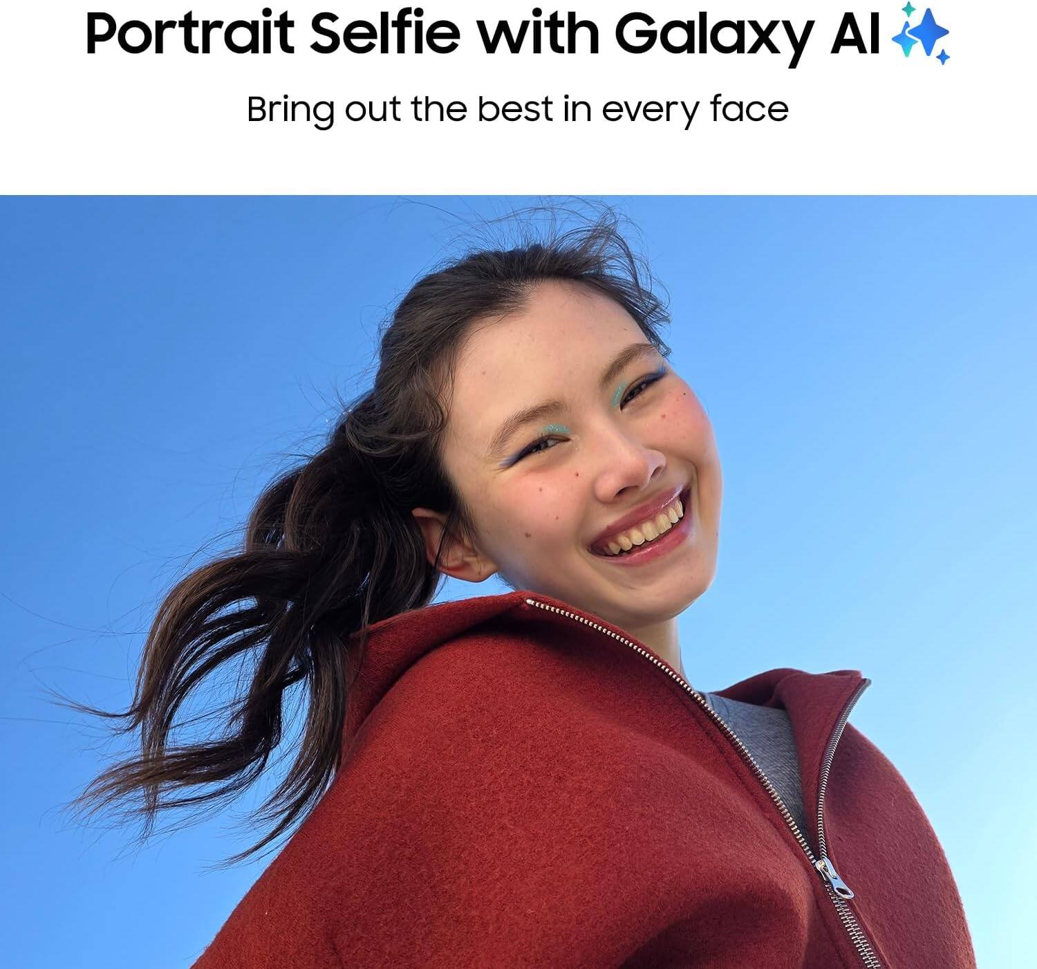 Portrait Selfie with Galaxy AI  
Bring out the best in every face