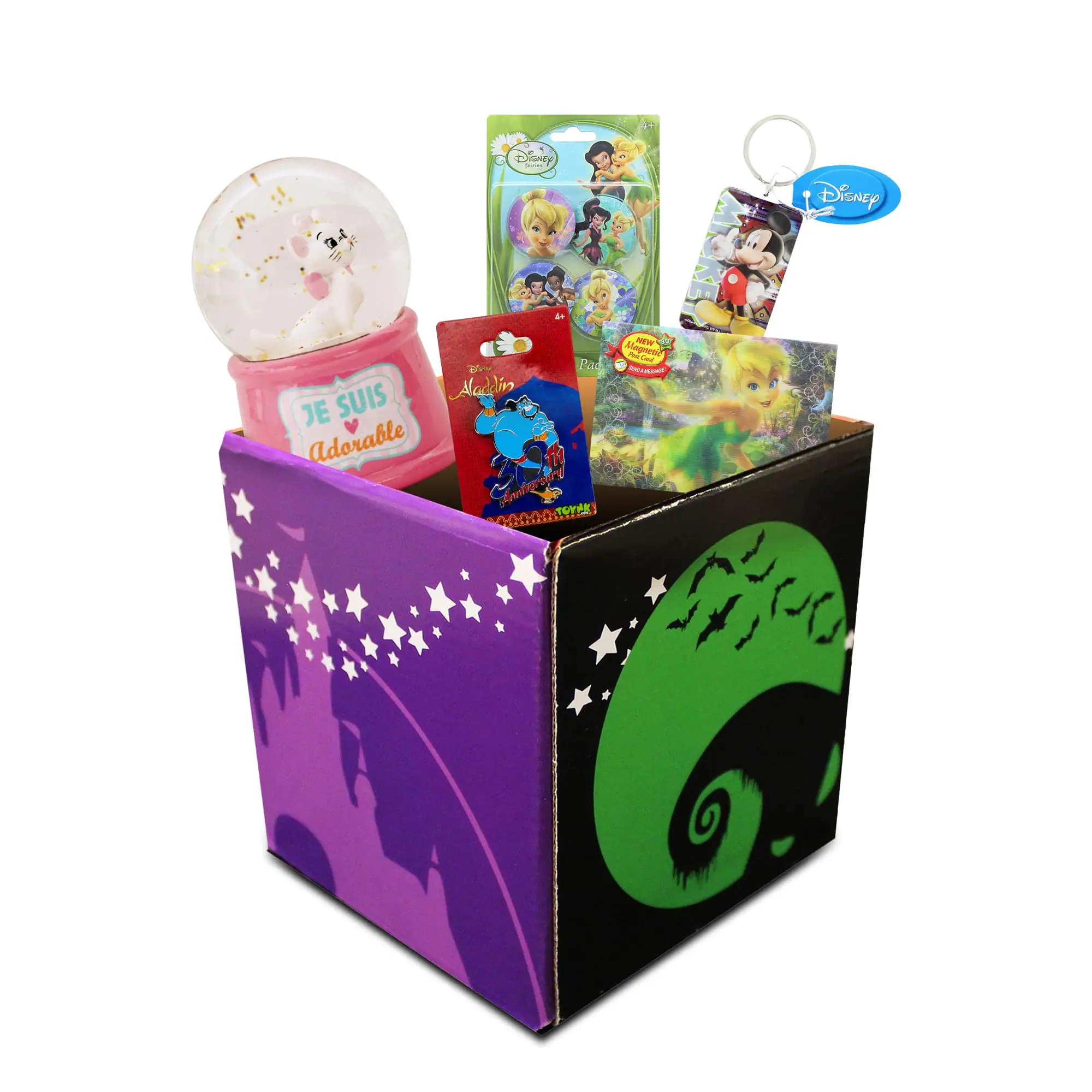 Toynk - Disney World Of Disney Looksee Gift Box | Includes 5 Disney Themed Collectibles - Purple