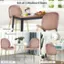 Set of 2 Modern Chairs:

1. Dining Chair: A modern dining chair with a sleek design and comfortable seating.
2. Leisure Side Chair: A stylish and comfortable leisure side chair perfect for relaxing or reading.
3. Vanity Table Chair: A modern and functional chair for a vanity table, providing a comfortable seating option for getting ready in the morning.

Each chair is designed with a contemporary style and offers a unique and elegant addition to any living space.