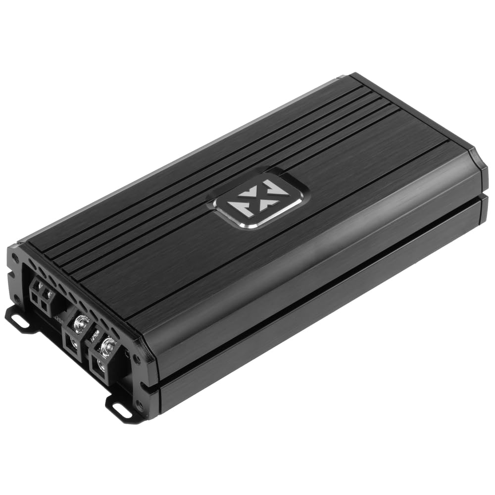 Alt View 1. NVX - NDA12001 Monoblock Amplifier 2400W Peak (1200W RMS) N-Series Class-D 1-Ohm Stable with Remote Bass Knob.