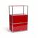 Alt View 6. Malletson - 3-Tier Modular Metal Sideboard Buffet, Modern Storage Accent Cabinet with Doors for Kitchen Dining Room - Red.