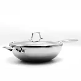 Kucht - Culinary Professional 3-Ply Wok with Lid - Stainless Steel