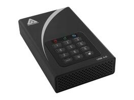 Apricorn - Aegis Padlock DT ADT-3PL256-12TB 12TB Hard Drive - USB 3.0 - 256-bit Encryption - Black