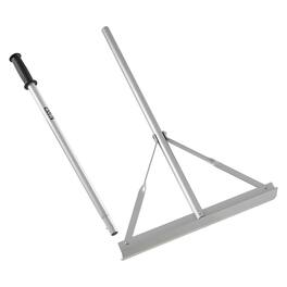 VEVOR - Landscape Rake, 60 inch Handle 20 inch Wide Head, Large Heavy Duty Aluminum Landscaping Level, Asphalt Rake Tool - Silver