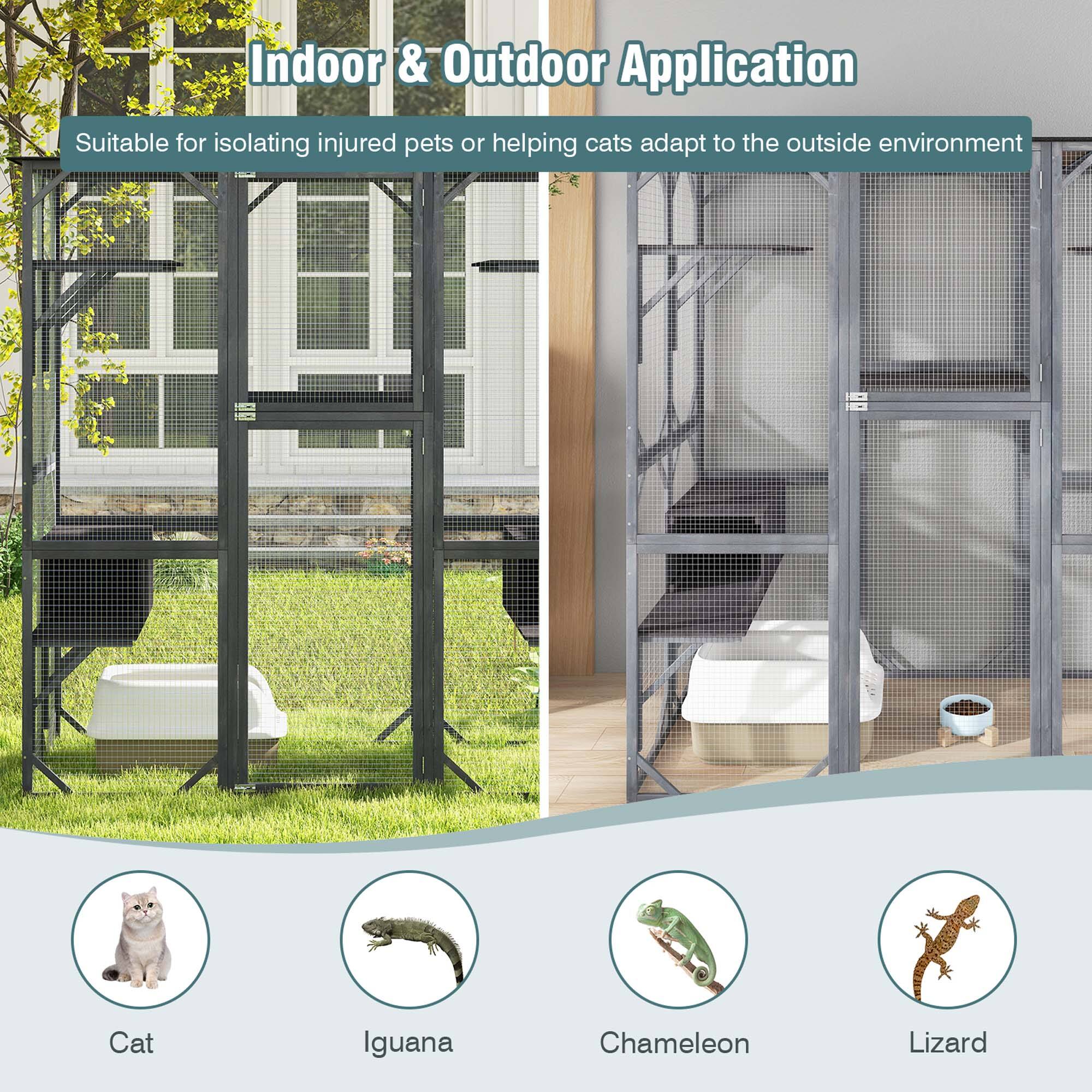 Indoor & Outdoor Application

Suitable for isolating injured pets or helping cats adapt to the outside environment

Cat  
Iguana  
Chameleon  
Lizard